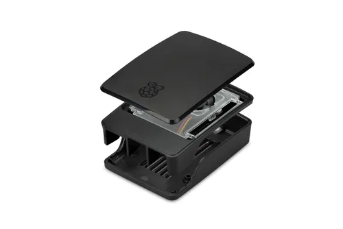 Raspberry Pi Gehäuse SC1160 mit Lüfter Schwarz, Raspberry Pi 5 - Set: Nein - Zubehörtyp: Gehäuse