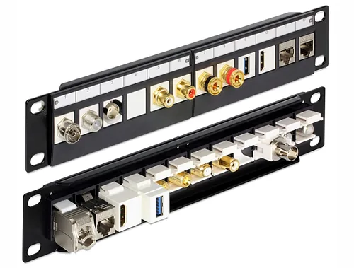 Delock Patchpanel Keystone 12-Port 10 Rack - Montage: 10 Rack - Anzahl Ports: 12 - Patchpaneltyp: Keystone - Patchpanel Cat: Leerpanel