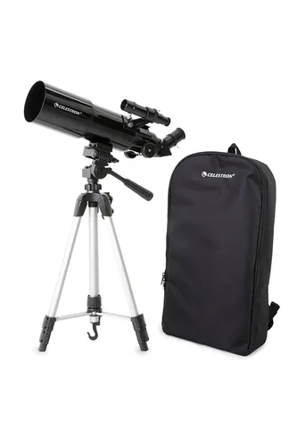 Celestron Teleskop Travel Scope 80 mit Smartphone Adapter - Brennweite Max.: 300 mm - Vergrösserung: 189 × - Teleskop-Art: Linsenteleskop (Refraktor)