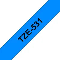 TZE-531 LAMINATED TAPE 12MM 8M BLACK ON BLUE