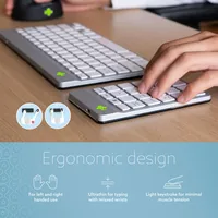 R-Go Tools RGOCONMWLWH clavier numérique Ordinateur portable Bluetooth Blanc