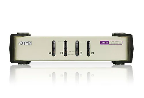 KVM Desktop Switch 4-Port USB - PS/2 VGA KVM Switch (KVM Cables included) ATEN