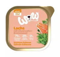 WOW Nassfutter Adult Lachs Schale 150g - Tierbedürfnis: Kein besonderes Bedürfnis - Nachhaltigkeit: Nicht angegeben - Lebensphase: Adult - Produkttyp: Alleinfutter - Packungsgrösse: 150 g - Fleischsorte: Lachs