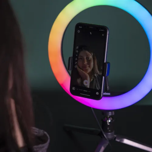 Dörr Videoleuchte Vlogging Kit VL-26 RGB - Farbtemperatur Kelvin: 3000 bis 6000 K - Lichtfarbe: Kaltweiss/Tageslichtweiss (KW) - Farbe: Schwarz