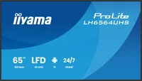 iiyama Public Display ProLite LH6564UHS-B1AG 65 - Bildschirmdiagonale: 65  - Auflösung: 3840 x 2160 (Ultra HD 4K) - Bildschirmhelligkeit: 500 cd/m² - Seitenverhältnis Bildschirm: 16:9 - Betriebsdauer im Dauerbetrieb: 24/7 - Schnittstellen: RJ-45 (LAN) - I