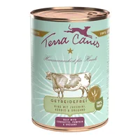 Terra Canis Nassfutter Getreidefrei Rind, 400 g - Tierbedürfnis: Kein besonderes Bedürfnis - Nachhaltigkeit: Nicht angegeben - Lebensphase: Adult - Produkttyp: Alleinfutter - Packungsgrösse: 400 g - Fleischsorte: Rind