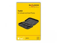 Delock Werkzeugset Computer & Smartphone 23-teilig - Zubehörtyp Mobiltelefone: Reparatur-/Werkzeugset - Detailfarbe: Schwarz