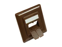 Alcasa GC-N0056 Copertura di sicurezza per presa elettrica RJ-45 Marrone 1 pz
