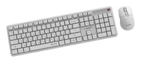 Gembird KBS-WMS-01-W-CYRL Silent key Pro Business wireless desktop set, white, RU layout