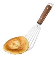 GEFU Pfannenwender Madero 31.8 cm, Silber/Braun - Detailfarbe: Braun - Silber - Spülmaschinenfest: Nein - Material Küchenhelfer: Edelstahl - Holz