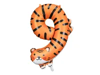 Partydeco Folienballon Nummer 9 als Motiv 64 x 87 cm, 1 Stück - Packungsgrösse: 1 Stück - Grösse: 64 x 87 cm - Motiv: Zahlen - Produkttyp: Folienballon - Material: Folie - Detailfarbe: Orange
