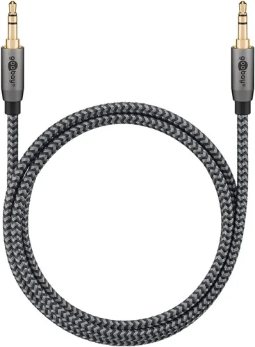 Goobay 65274 audio cable 2 m 3.5mm TRS Schwarz, Silber