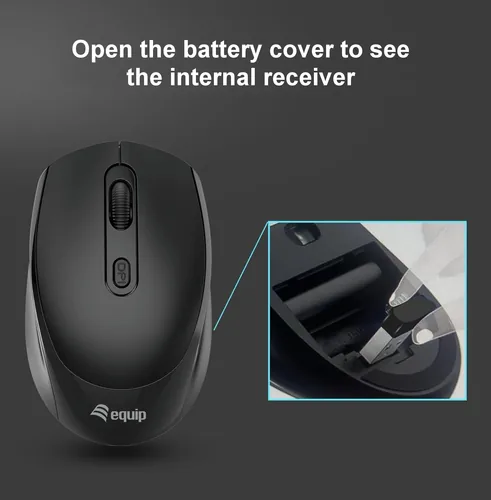 Equip Kompaktmaus Wireless Dual Mode 4Btn LR schwarz