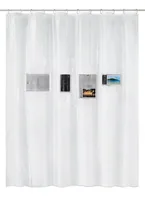 Kleine Wolke Duschvorhang Pocket 180 x 200 cm, Transparent - Breite: 180 cm - Höhe: 200 cm - Detailfarbe: Transparent - Produkttyp: Duschvorhang - Detailmaterial: Poly-Ethylen-Vinylacetat (PEVA) - Grundmaterial: Polyester (PES)