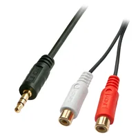 LINDY Audiokabel Stereo 3.5mm2xRCA MF 0.25m