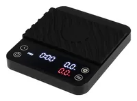 FURBER Kaffeewaage Quadro 4 Schwarz - Bedienungsart: Touchscreen - Sensortasten - Messschritte: 0.1 g - Tara-Zuwiegefunktion: Ja - Detailfarbe: Schwarz - Gewicht Max.: 2 kg - Material: Kunststoff