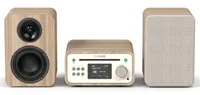 Pure Micro-HiFi Anlage Classic Stereo Mini Eiche - Radio Tuner: DAB+ - FM - Detailfarbe: Eiche - Lautsprecher Kategorie: Passiv - System-Kompatibilität: Keine - Verbindungsmöglichkeiten: 3 -5 mm Klinke (Klinkenstecker) - Bluetooth - Cinch - USB Typ-A