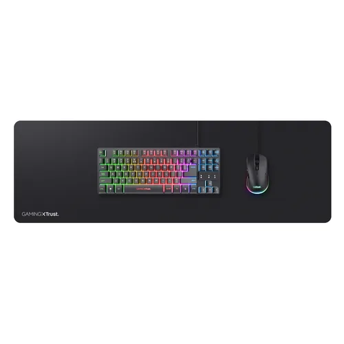 Trust Gaming-Mausmatte GXT 758 XXL Schwarz - Tiefe: 300 mm - Breite: 930 mm - Detailfarbe: Schwarz - Form: Rechteck - Höhe: 3 mm - Handgelenkauflage: Nein