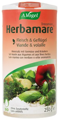 A. Vogel Herbamare Trocomare 250 g - Produkttyp: Gewürzmischungen - Ernährungsweise: Vegetarisch - Vegan - Laktosefrei - Glutenfrei - Produktionsland: Frankreich - Zertifikate: Bio Knospe - Packungsgrösse: 250 g - Fairtrade: Nein