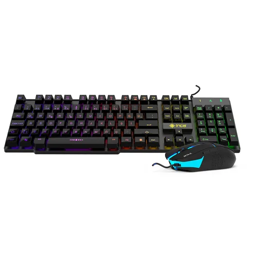 INCA Gaming MausTastatur RGB 3200DPI6Tasten1.50m schwarz retail