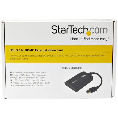 StarTech.com USB32HDPRO USB graphics adapter 1920 x 1200 Pixel Schwarz