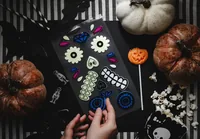 Partydeco Gel-Aufkleber für Kürbis, leuchtend, 2 Stück - Assortiert: Nein - Verpackungseinheit: 2 Stück - Detailfarbe: Mehrfarbig - Dekotyp: Utensilien