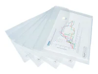 Rapesco Dokumentenmappe A5, Transparent, 5 Stück - Typ: Dokumentenmappe - Ausstattung: Druckknopf-Verschluss - Detailfarbe: Transparent - Material: Polypropylen (PP)