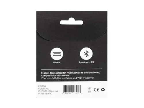 onit USB-Bluetooth-Adapter USB-A – Bluetooth 5.3, 1 Stück - WLAN: Nein - Schnittstelle Hardware: USB-A - Bluetooth-Version: 5.3