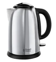 Russell Hobbs Wasserkocher Victory 23930-70 1.7 l, Schwarz - Detailfarbe: Schwarz - Leistungsaufnahme Betrieb: 2400 W - Füllmenge: 1.7 l - Ausstattung: 360 Grad Sockel - Abschaltautomatik - Deckelverriegelung - Entnehmbarer Kalkfilter - Kabelaufwicklung -
