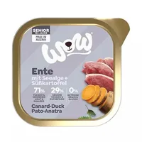 WOW Nassfutter Senior Ente Schale 150g - Tierbedürfnis: Kein besonderes Bedürfnis - Geschmacksrichtung: Geflügel - Zertifikate: Keine Zertifizierung - Fleischsorte: Ente - Packungsgrösse: 150 g - Futtereigenschaft: Getreidefrei - Ohne künstliche Zusätze -