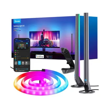 Govee Pro Gaming-Licht DreamView G1, RGBIC, WiFi - Lampensockel: LED fest verbaut - Farbtemperatur Kelvin: Keine Angabe - Aussenanwendung: Nein - Gesamtleistung: 36 W - Leuchten Kategorie: Starterset - Lichtfarbe: RGBIC - farbig (IC-Chip)