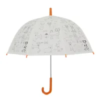 Esschert Design Bastelset Schirm Hunde zum Bemalen Orange/Weiss - Altersempfehlung ab: 3 Jahren - Set: Ja - Produktart: Bastelset