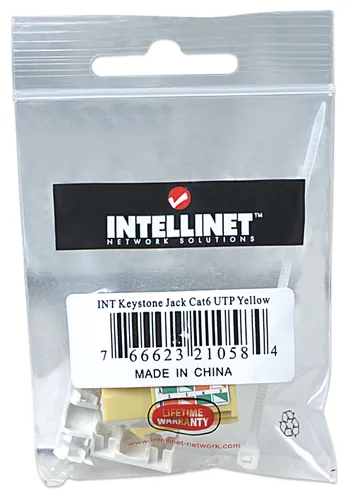 INTELLINET Keystone Jack Cat6 Punch-down UTP gelb