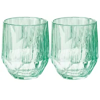 Koziol Trinkglas Club No. 24 300 ml, 2 Stück, Jade - Glas Typ: Trinkglas - Material: Kunststoff - Detailfarbe: Jade - Höhe: 14.5 cm - Volumen: 300 ml