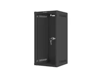 WALL-HUNG RACK CABINET 10 12U 280X310 BLACK GLASS DOOR LANBERG (FLAT PACK)