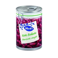 Hero Dose Rote Bohnen 430 g - Produkttyp: Hülsenfrüchte - Nährwertangabe pro: 100 g - Energiegehalt (in kj): 515 KJ - Energiegehalt (in kcal): 122 Kcal - Fett: 0.5 g - Davon gesättigte Fettsäuren: 0.5 g