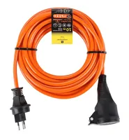 Schönenberger Verlängerungskabel T13 IP55 10m EPR-PUR - Anzahl Leiter: 3 - Detailfarbe: Orange - Schwarz - Kinderschutz: Nein - Steckereigenschaften: Flachstecker - Steckertyp Ausgang: T13 - Leiterquerschnitt: 1.5 mm²