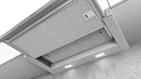Siemens Abzughaube LI64lB531C 4 Stufen - Energieeffizienzklasse: A - Einbaunormen: EU 60 - Tiefe: 29 cm - Breite: 59.8 cm - Höhe: 20.3 cm - Modellart Dunstabzugshaube: Flachauszug
