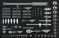 Kraftwerk Steckschlüssel-Einlage 1/4 1/2 164-teilig - Anzahl Teile: 164 Stück - Werkzeugtyp: Steckschlüssel - Produkttyp: Werkzeug-Set - Anwendungsbereich: Werkstatt
