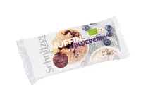 Schnitzer Gebäck Bio Muffin Blueberry glutenfrei 140 g - Produkttyp: Kuchen - Nährwertangabe pro: 100 g - Energiegehalt (in kj): 1578 KJ - Energiegehalt (in kcal): 377 Kcal - Fett: 19 g - Gesättigte Fettsäuren: 12 g