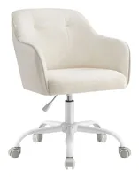 Songmics Bürostuhl mit Fusskreuz, Capuccino - Produkttyp: Bürostuhl - Material Bezug: Textil - Armlehnen: Ja - Material Fuss: Metall - Kunststoff - Rückenart: Polsterrücken - Rollenart: Universalrollen
