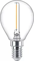 Philips Lampe LEDcla 15W E14 P45 WW CL ND Warmweiss (WW) - Energieeffizienzklasse: F - Lampensockel: E14 - Protokoll: Ohne - Smart Home: Nicht kompatibel - Farbtemperatur Kelvin: 2700 K - Gesamtleistung: 1.4 W