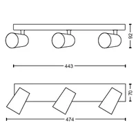 Philips myLiving 5057331PN Spot d'éclairage de surface GU10 LED