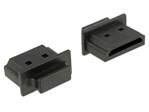 Delock Staubschutz HDMI-A f 10 Stk. Schwarz - Kabeltyp: Adapter - Videoanschluss Seite A: HDMI - Videoanschluss Seite B: Keiner