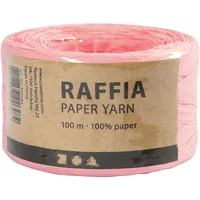 Creativ Company Geschenkband Raffiabast 8 mm x 100 m, Hellrosa - Breite: 8 mm - Länge: 100 m - Verpackungseinheit: 1 Stück - Detailfarbe: Hellrosa - Band-Art: Geschenkband