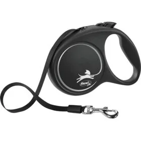 Flexi Automatic leash Black Design S 5 m, Blue