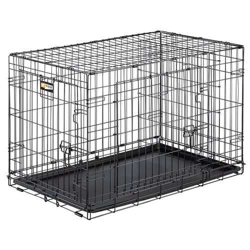 ferplast Transportbox Dog-Inn-90, faltbare Metallbox - Breite: 92.7 cm - Höhe: 62.5 cm - Tiefe: 58.1 cm - Detailfarbe: Schwarz - Produkttyp: Transportbox - Tierart: Hund