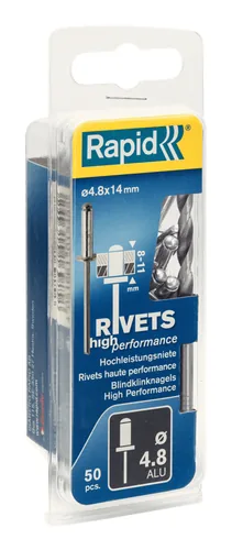 Rapid Blindnieten Universal Ø 4.8 x 14 mm - Zubehörtyp: Blindnieten - Verpackungseinheit: 50 Stück