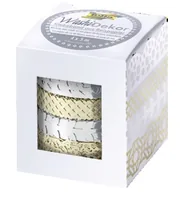 FOLIA Washi Tape Set 4 15mmx5m 29402 silber/gold 4 Stück