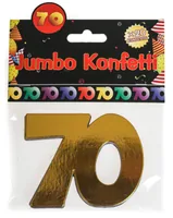 Trendcompany Konfetti 70. Geburtstag 7.5 x 10 cm, Mehrfarbig, 20 Stück - Motiv: Geburtstag - Detailfarbe: Mehrfarbig - Material: Pappe